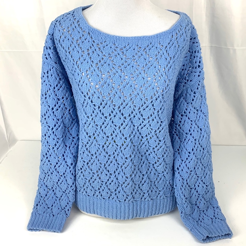 Lucky Brand size small blue soft knit sweater